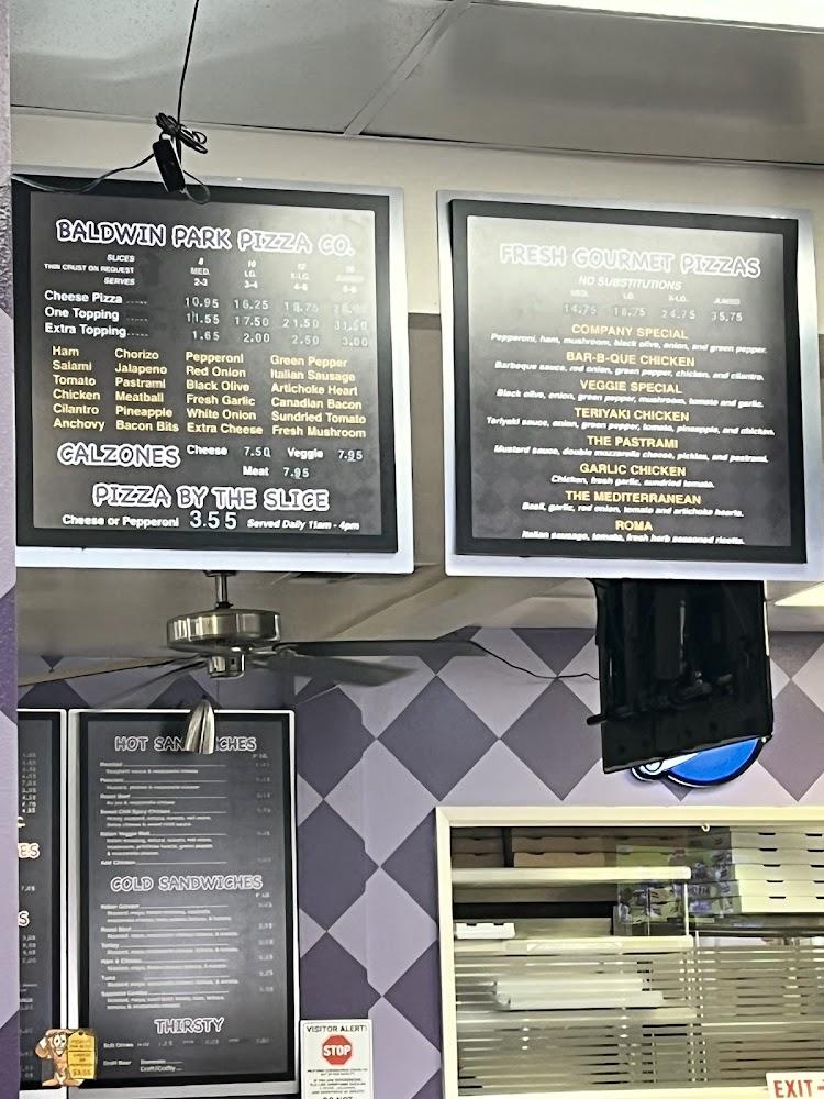 Baldwin Park Pizza Company Menu image 3